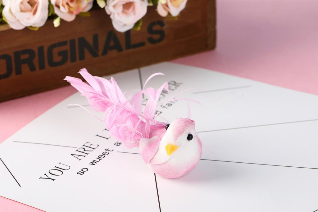 Set of 12 Feather Multicolour Premium Birds