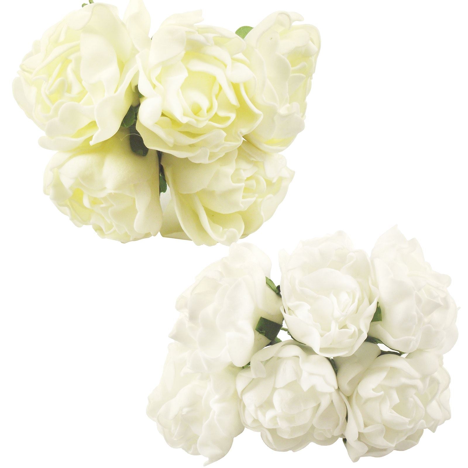 6x Foam Peony Flowers