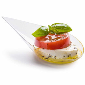 Clear Teardrop Canape Dishes