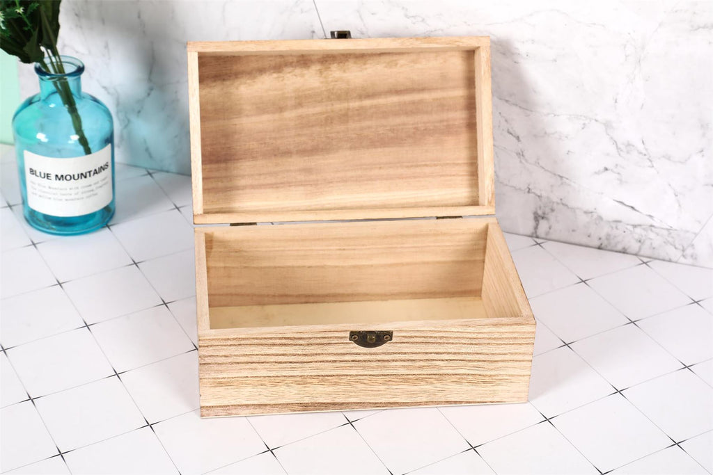 Set of 3 Dark Wood Mini Treasure Chests