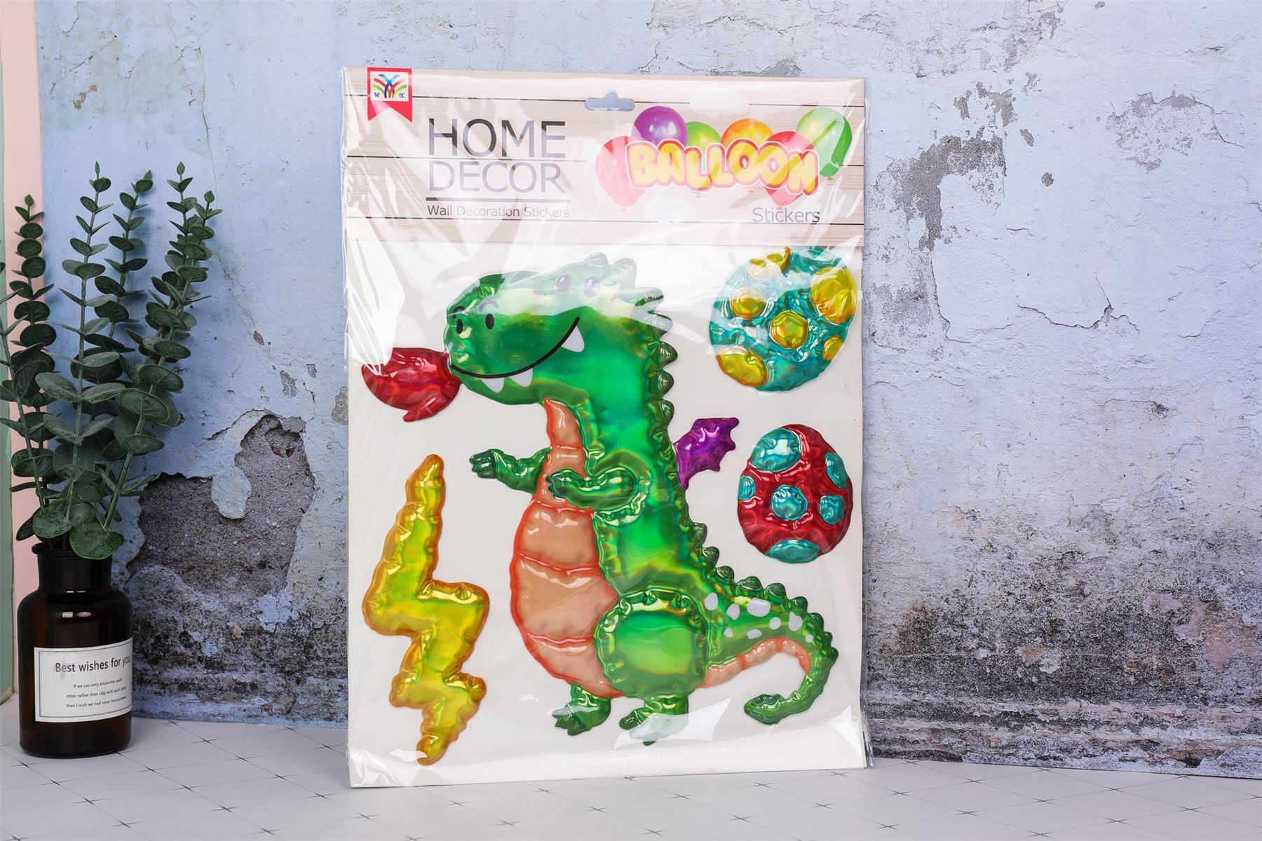 Large 3D Kids Shiny Wall Stickers