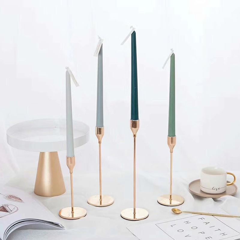 Set of 4 Large 10" Matte Pastel Taper Dinner Candles