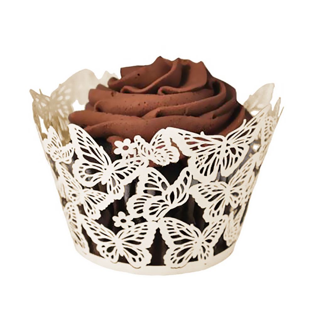 Laser Cut Lace Effect Cupcake Wraps