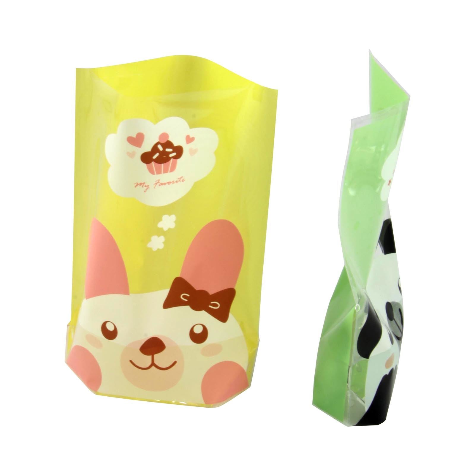 Gusset Panda and Bunny Print Bags