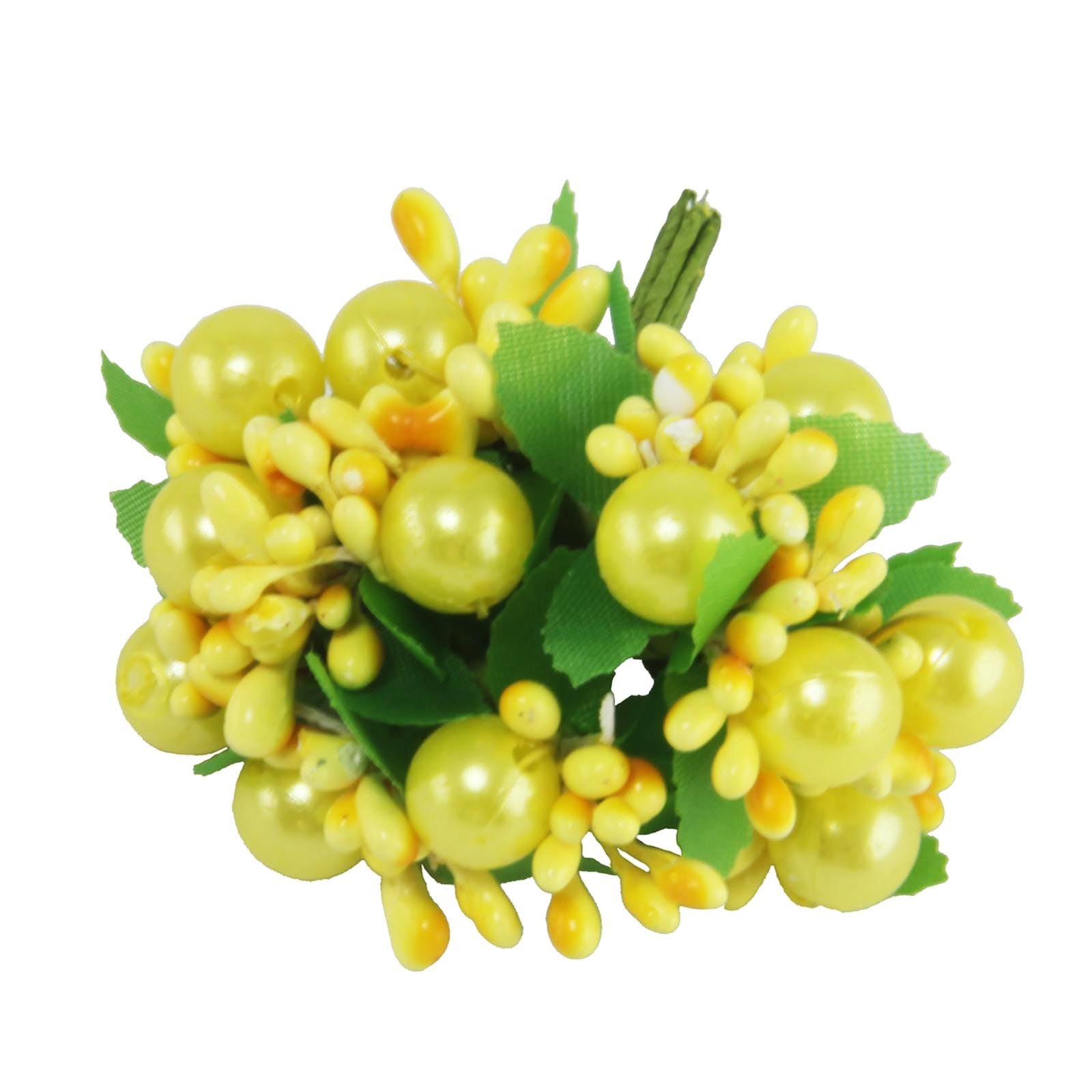 Small Bunch of Pearl and Stamen Embellishment Flowers