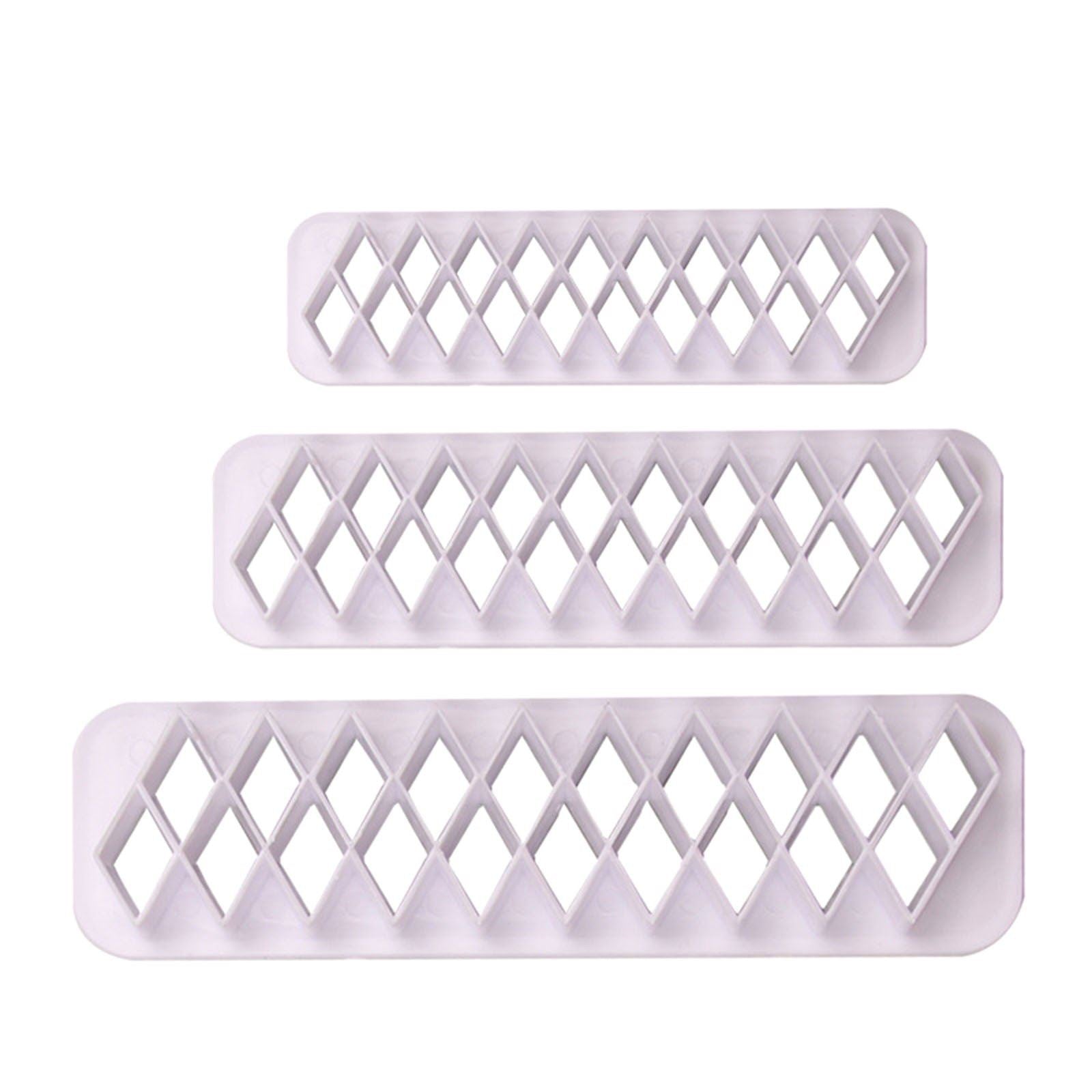 Set of 3 Shaped Plastic Fondant Cutters