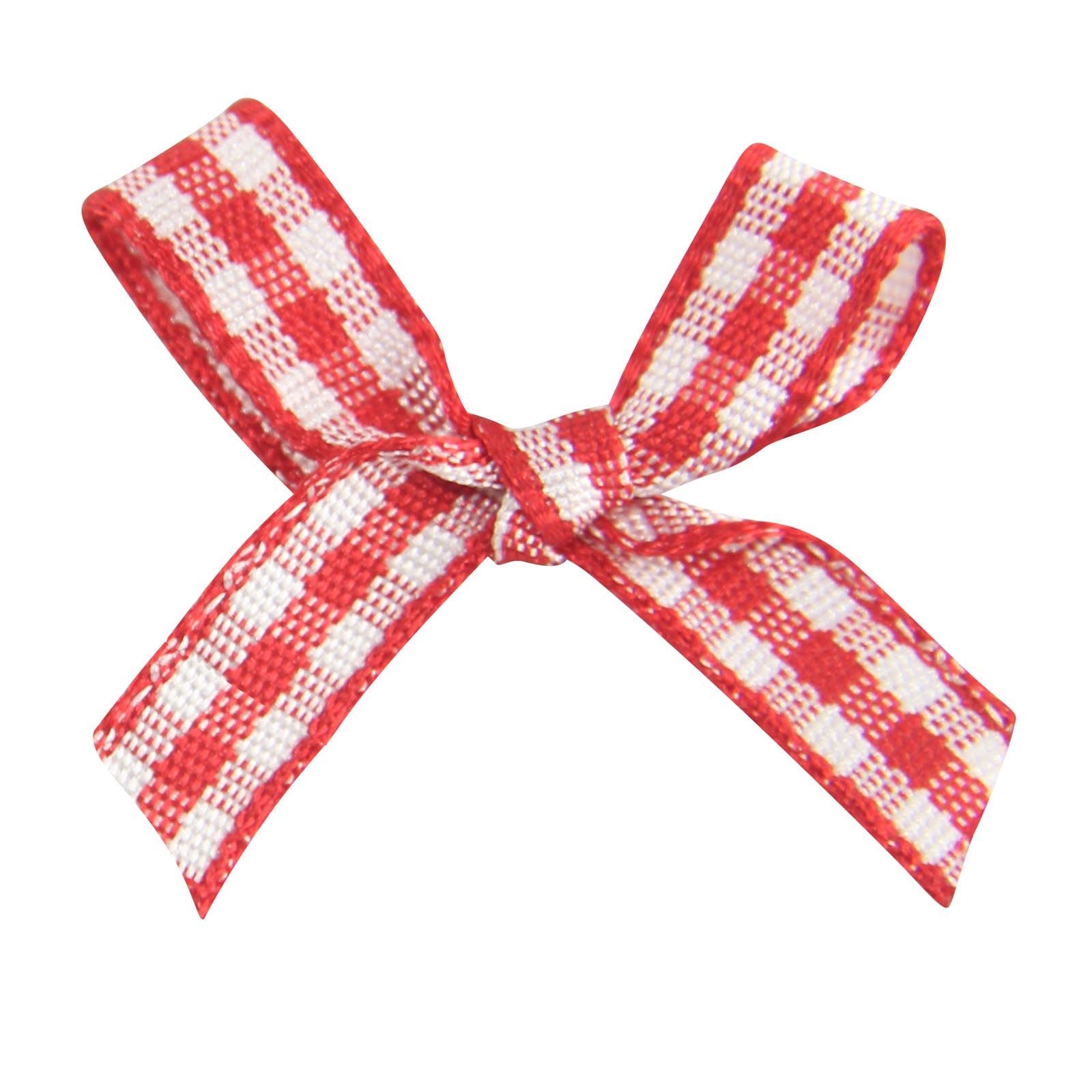 Gingham Grosgrain Ribbon Bows