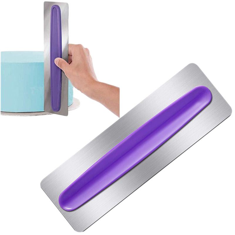 Stainless Steel Metal Cake Icing Smoother Scraper