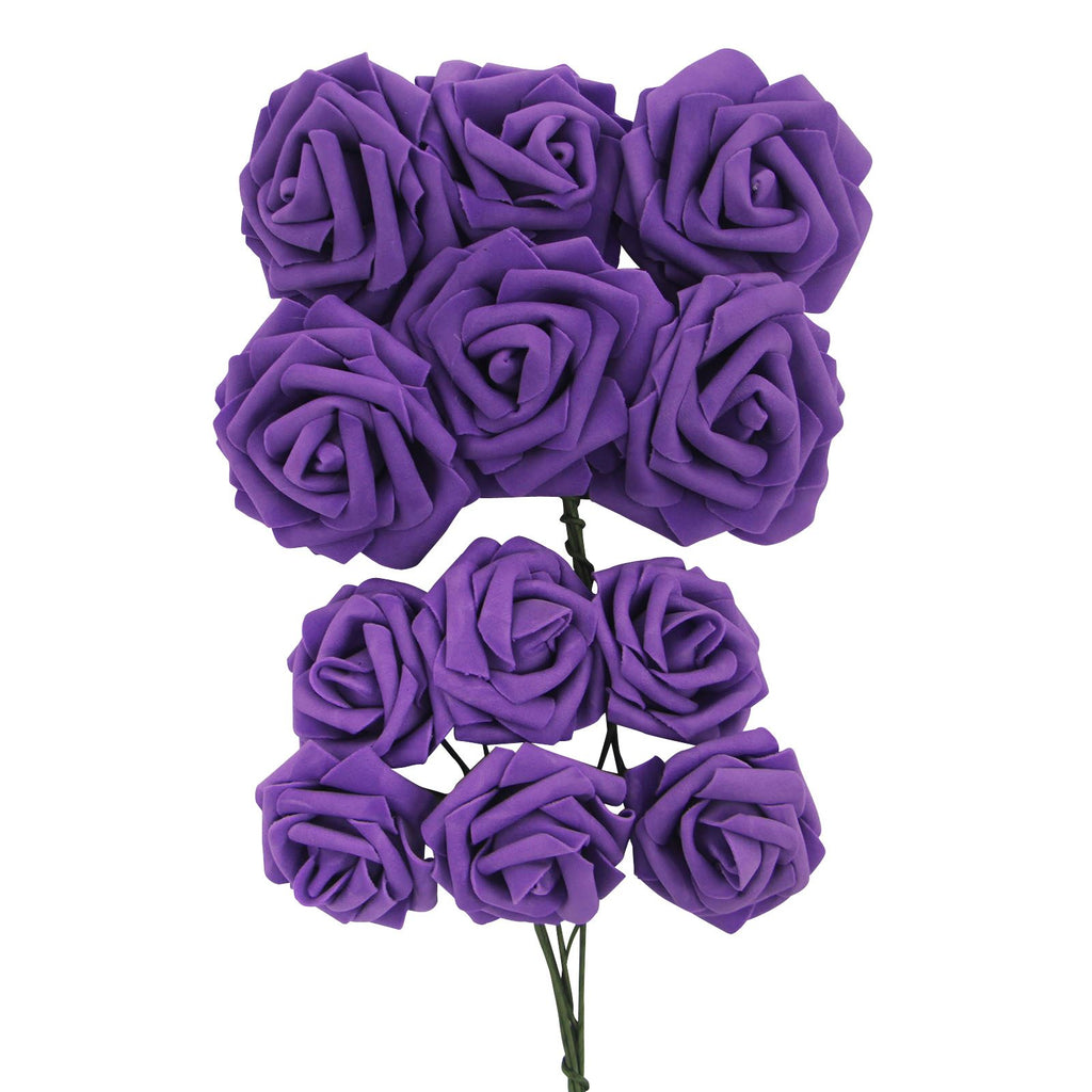 Colourfast Foam Roses - 6 Bunches - Regular