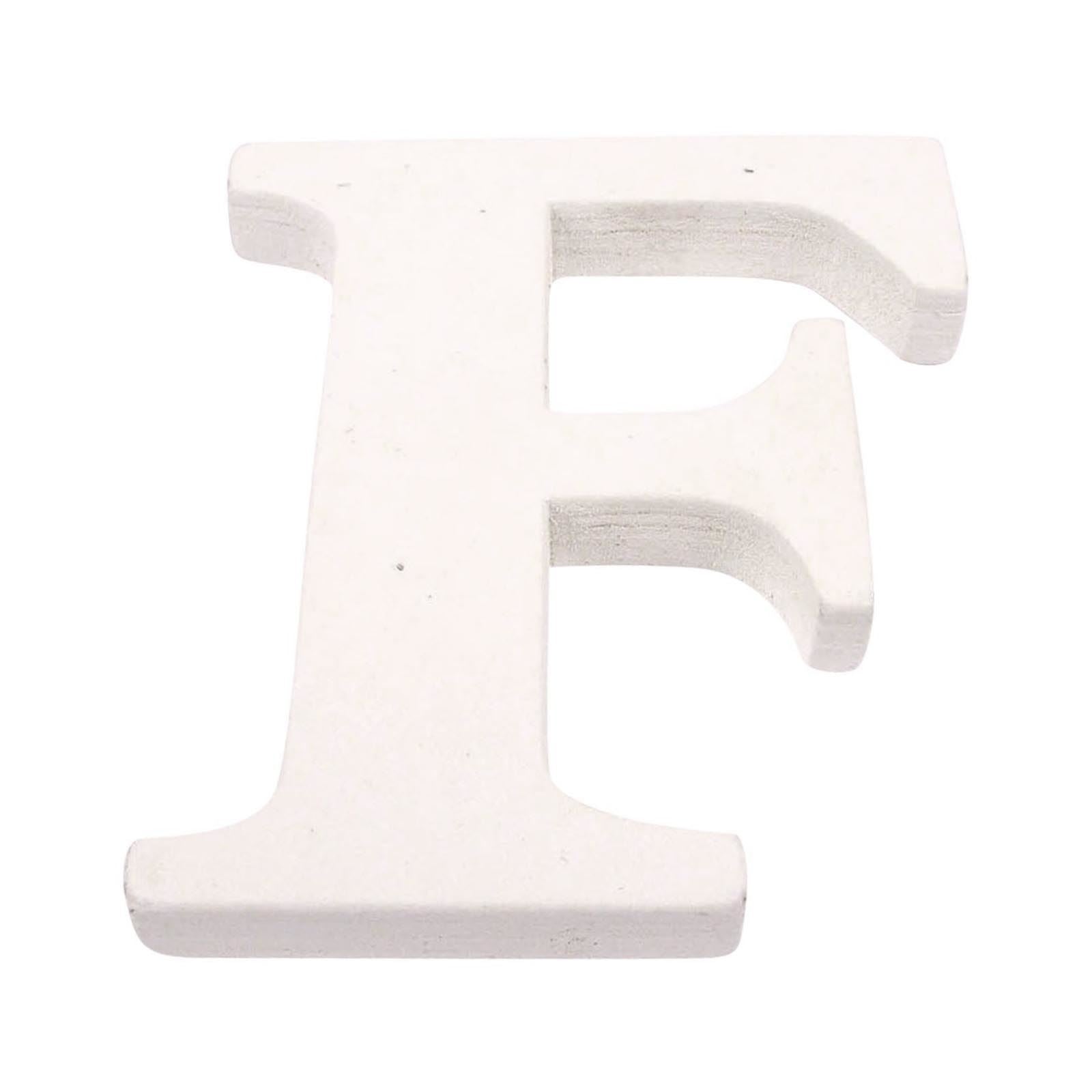 8cm White Painted Wooden Numbers and Alphabets