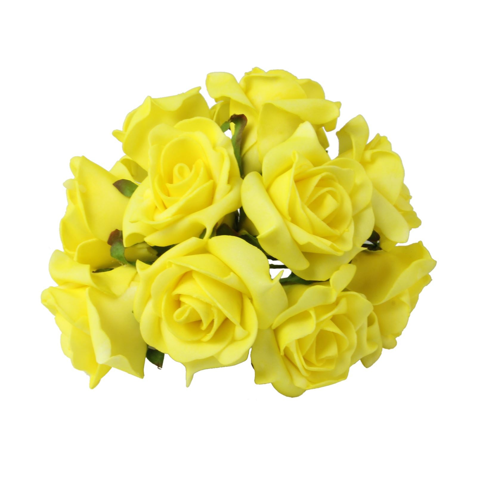Bunch of 10 Post-Dye Foam Roses
