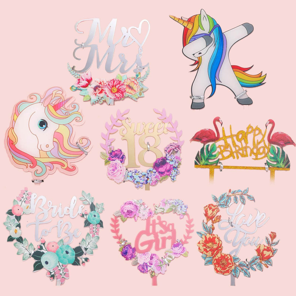 Premium Large Printed Cake Toppers