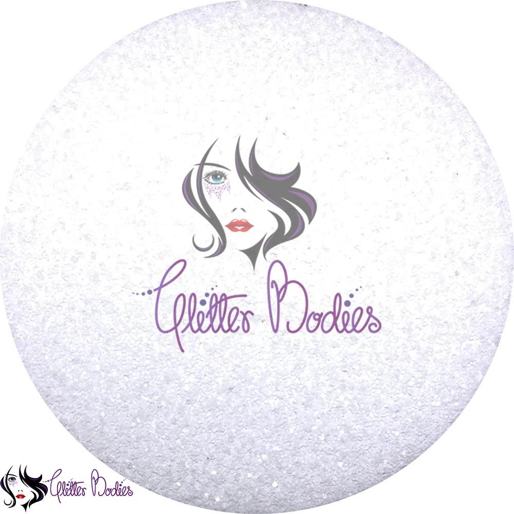 Glitterbodies Cosmetic Grade Fine Festival Glitter Pigments [Brilliant White]