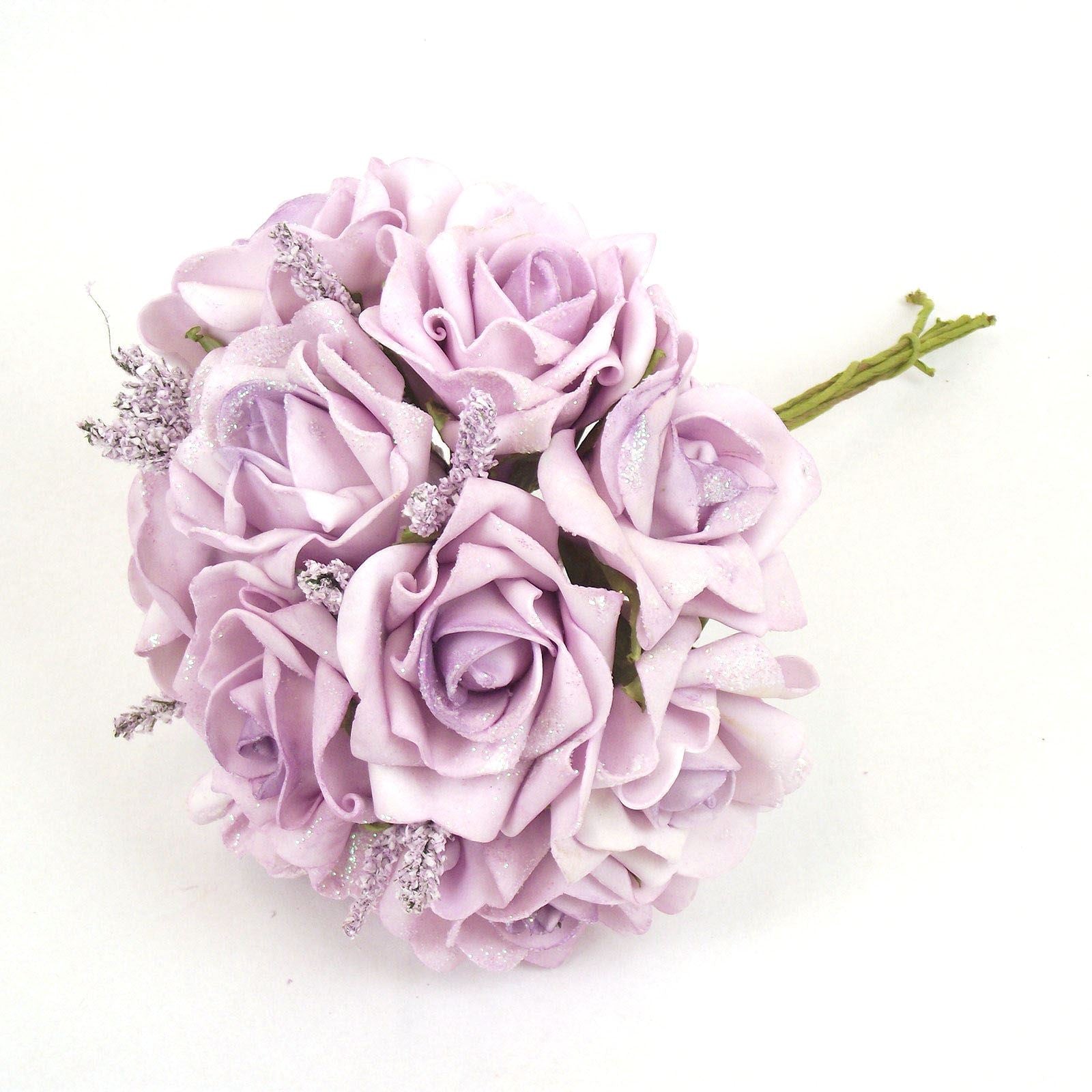 10 Foam Roses With or Without Glitter