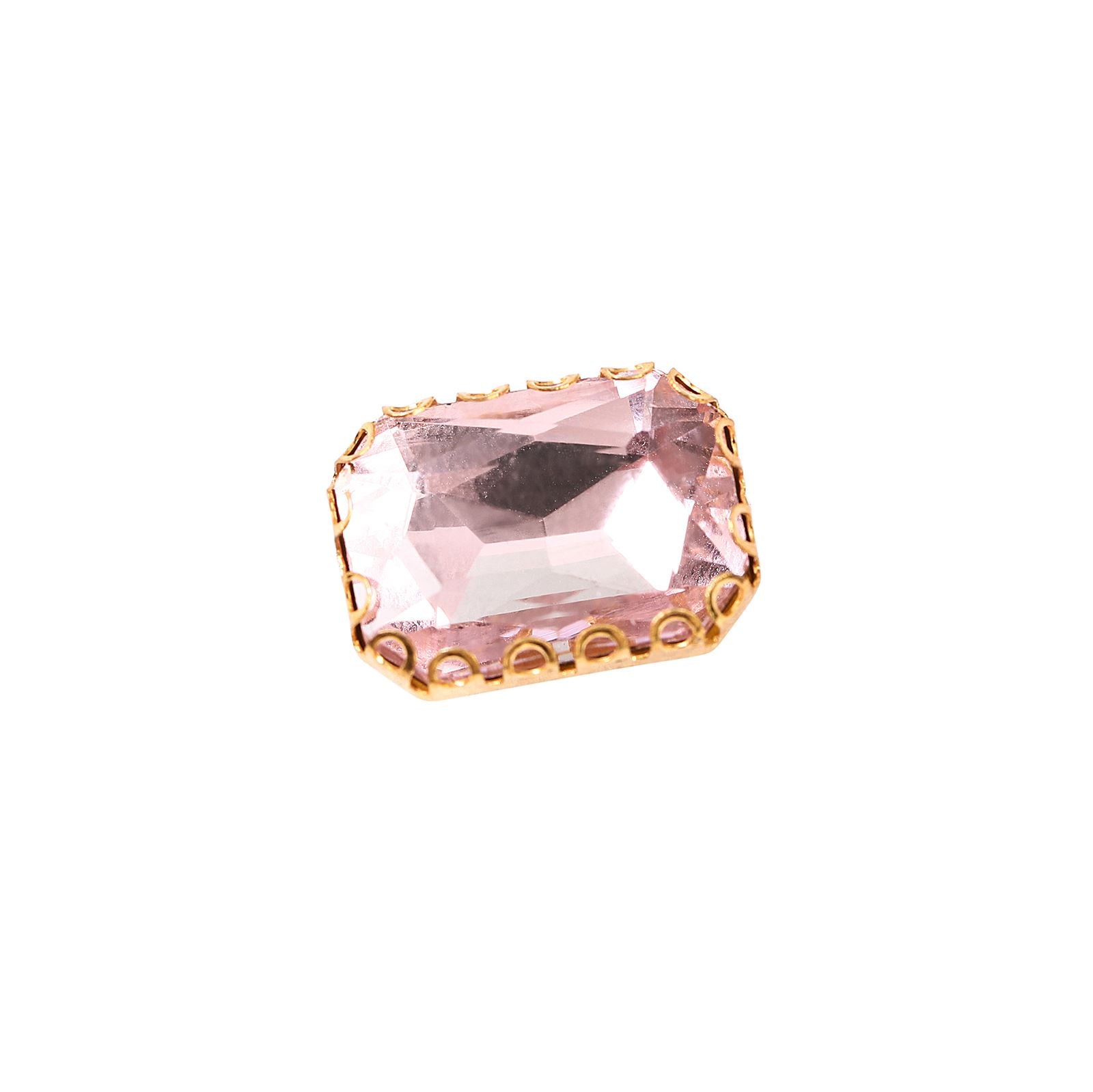 Coloured Large Rectangular Rhinestones in Setting