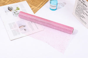Glitter Sequin Studded Organza Mesh Fabric
