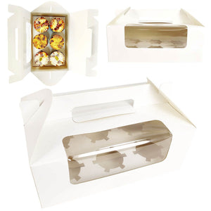 Extra Large 4 Hole Marble Cupcake Boxes