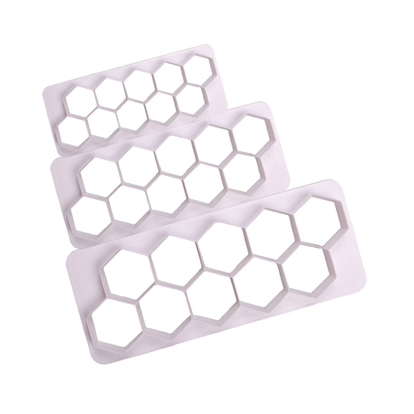 Set of 3 Shaped Plastic Fondant Cutters