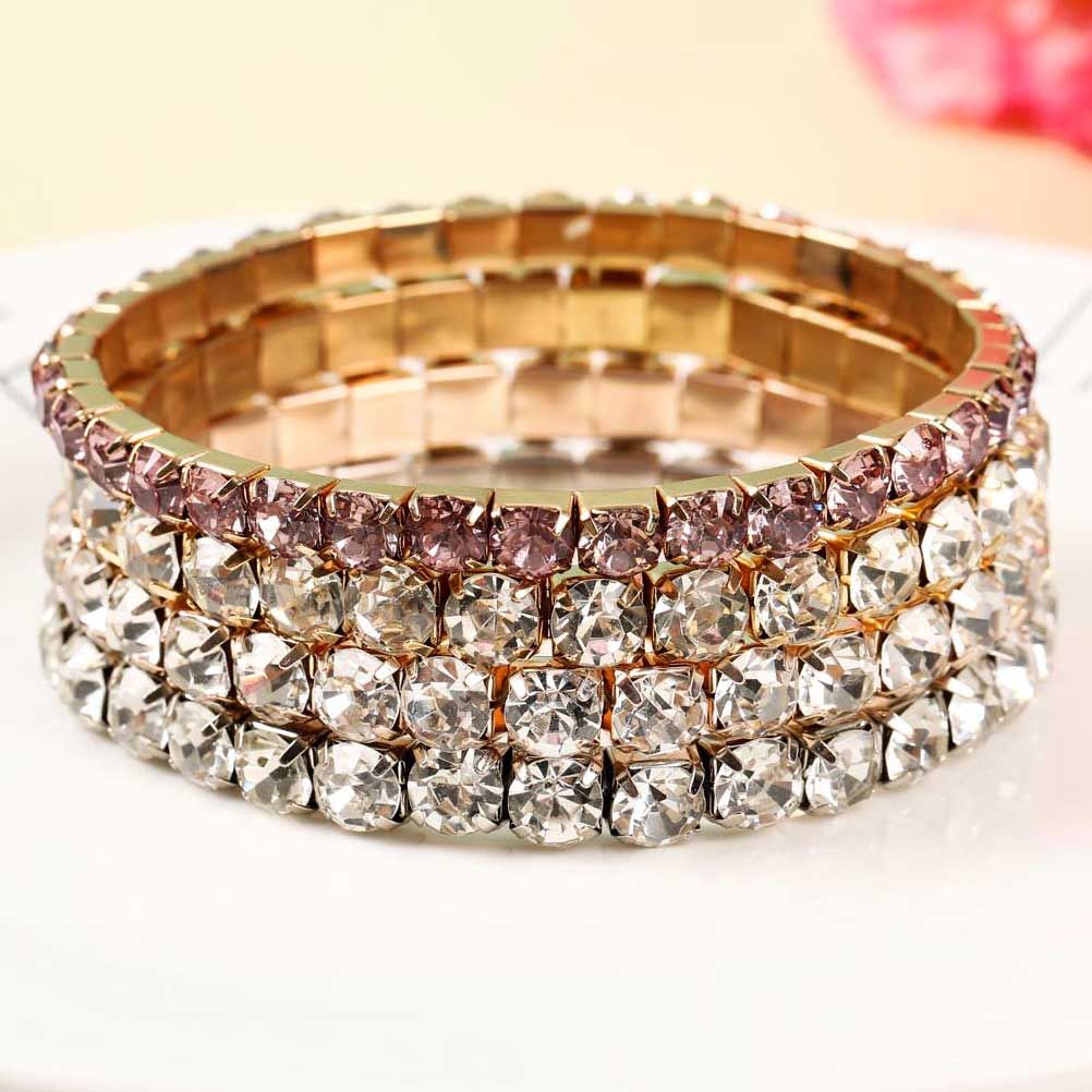 Elasticated Corsage Rhinestone Bracelet