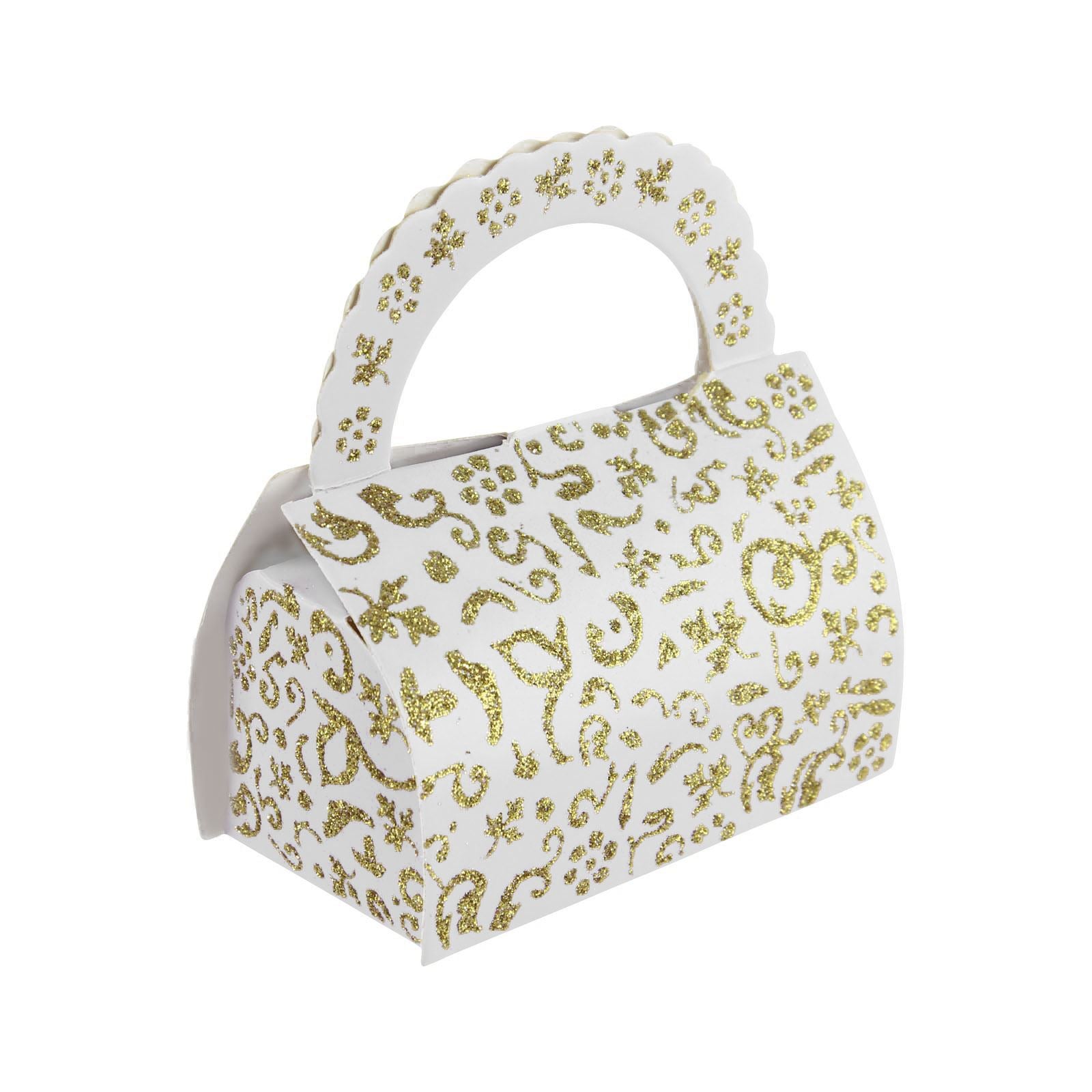 Glitter Paisely Purse Favour Boxes