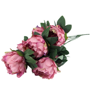 7 Head Large Peony Flower Bunch