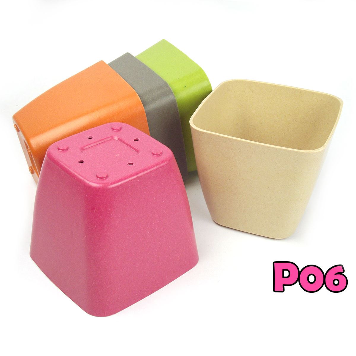 Rounded Square 12cm Fibreglass Planter