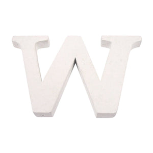 8cm White Painted Wooden Numbers and Alphabets