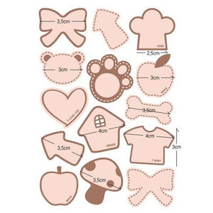 Pastel Pink Funky Shape Seal Stickers