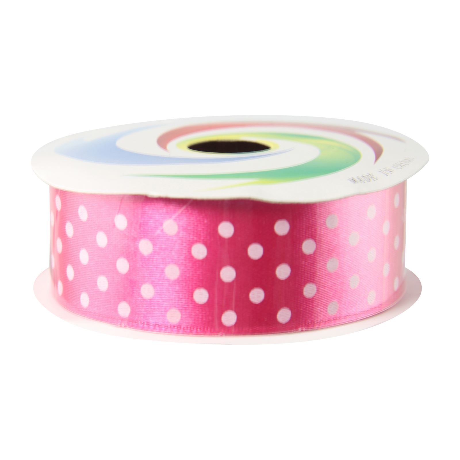 25mm Polkadot Shiny Satin Ribbon
