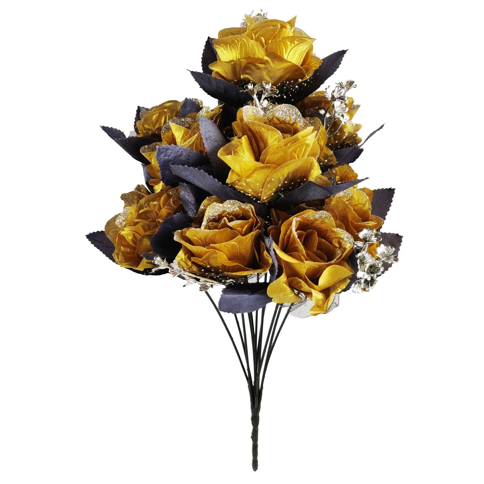 Large 12 Head Bling Glitter Vivid Bouquet