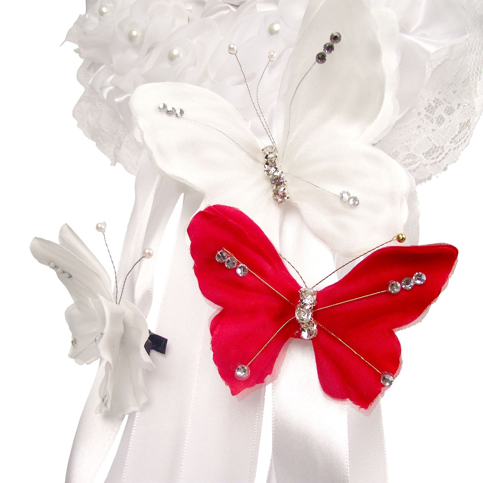Set of 3 Premium Diamante Butterflies