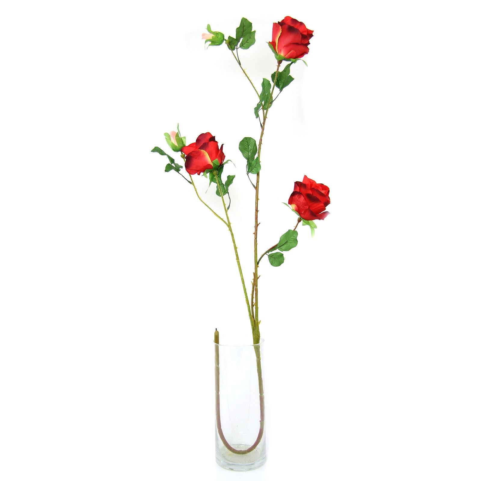 5 Head Large Premium Rose Bud Spray