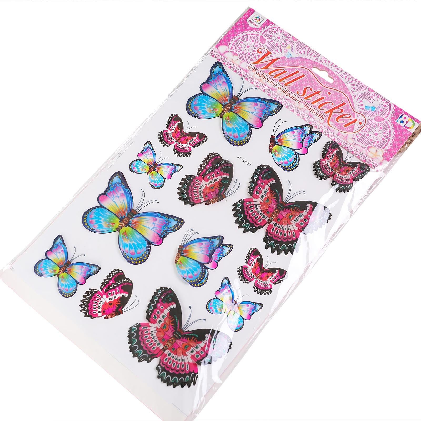 Large 3D Fluttering Butterfly Stickers