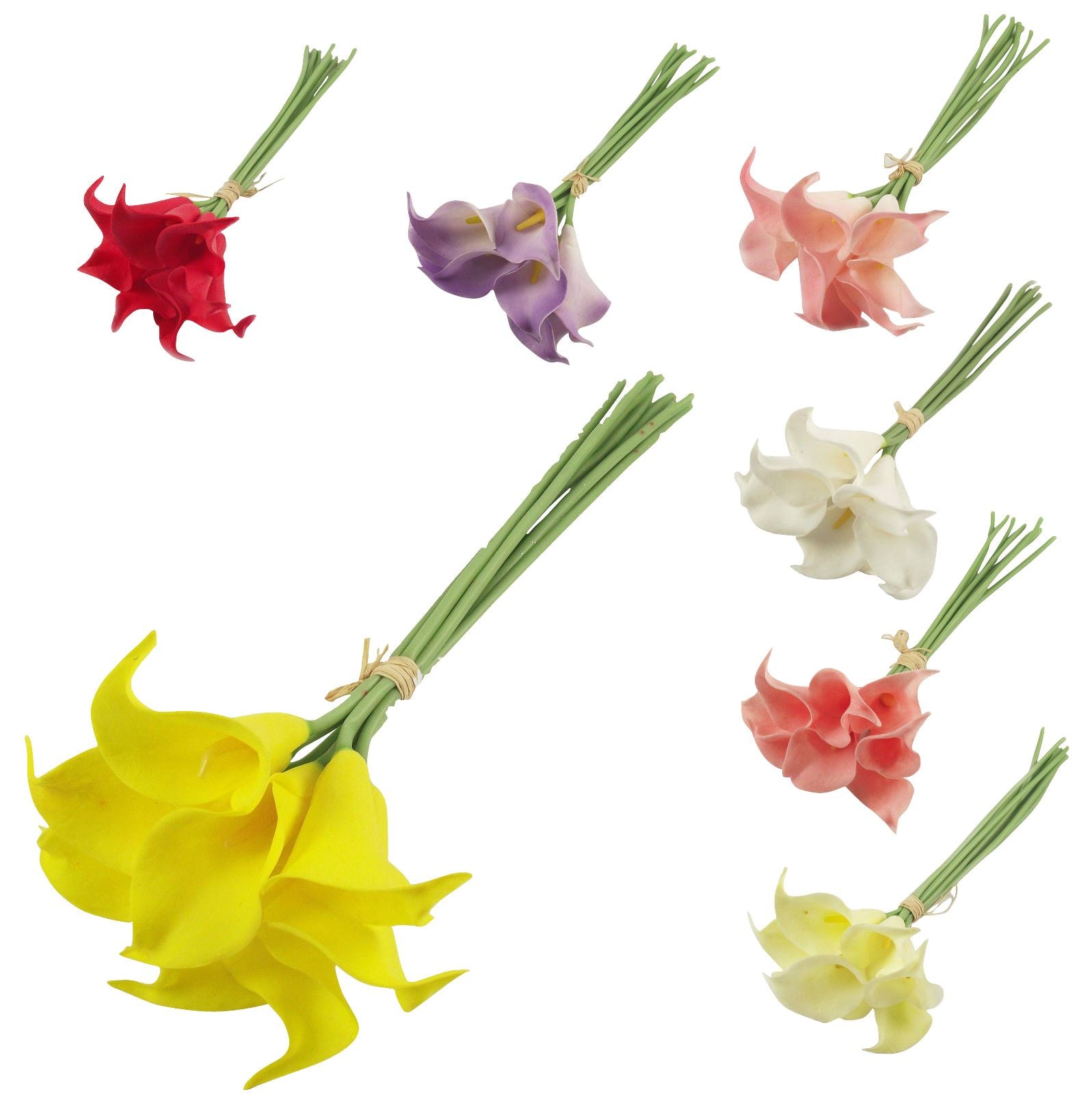 8x Real Touch Calla Lilies