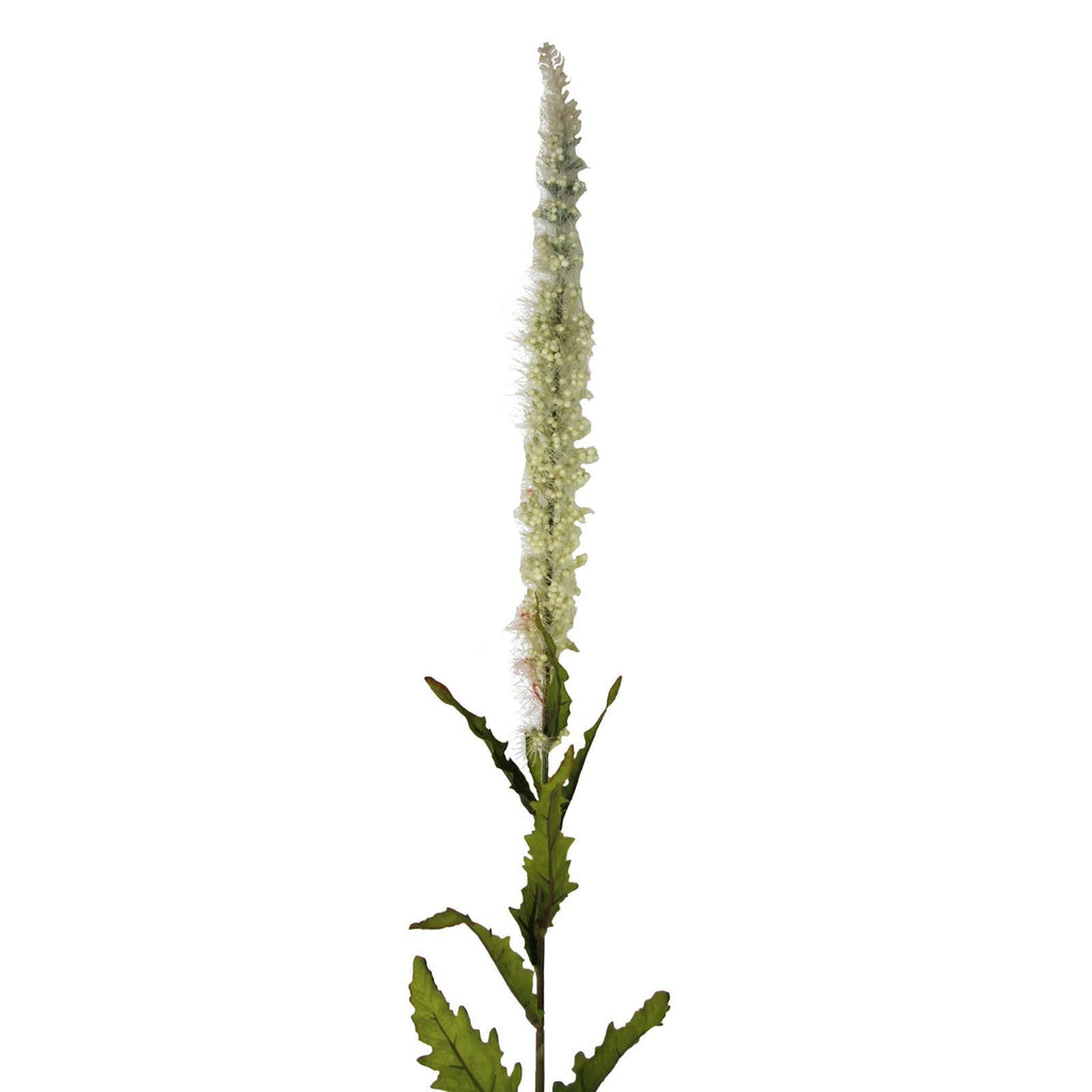 Cream Flocked Berry Spray