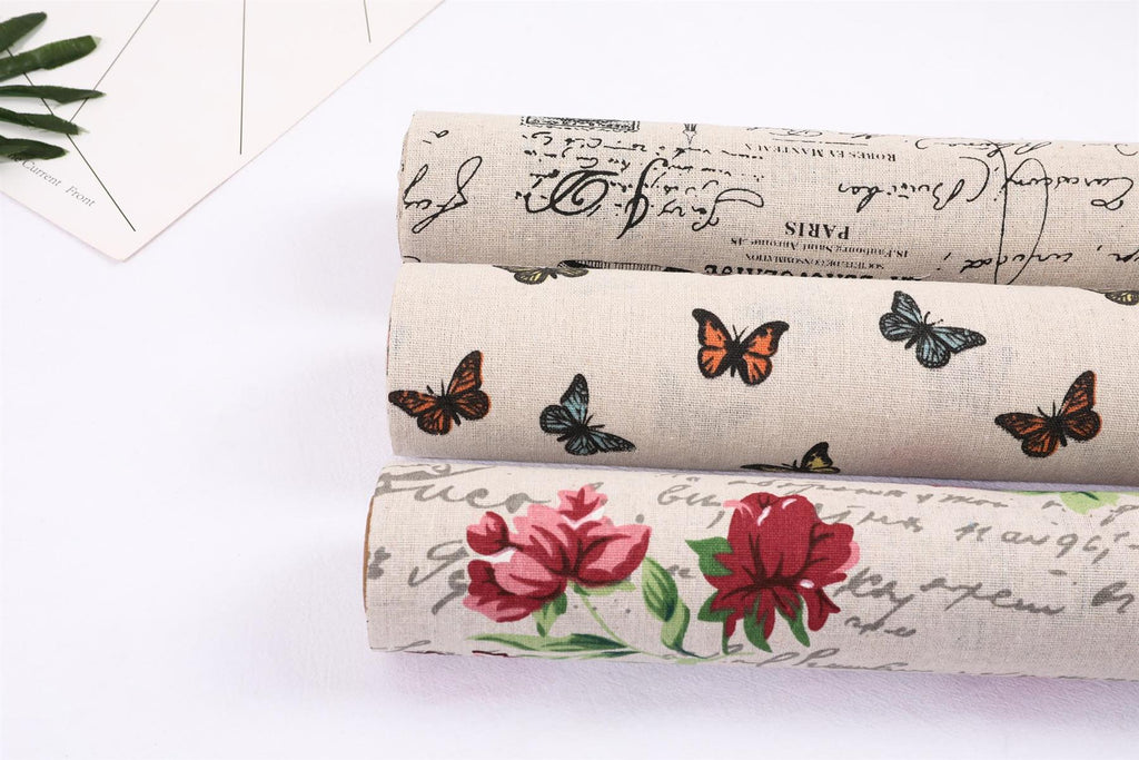 Vintage Theme Linen Fabric