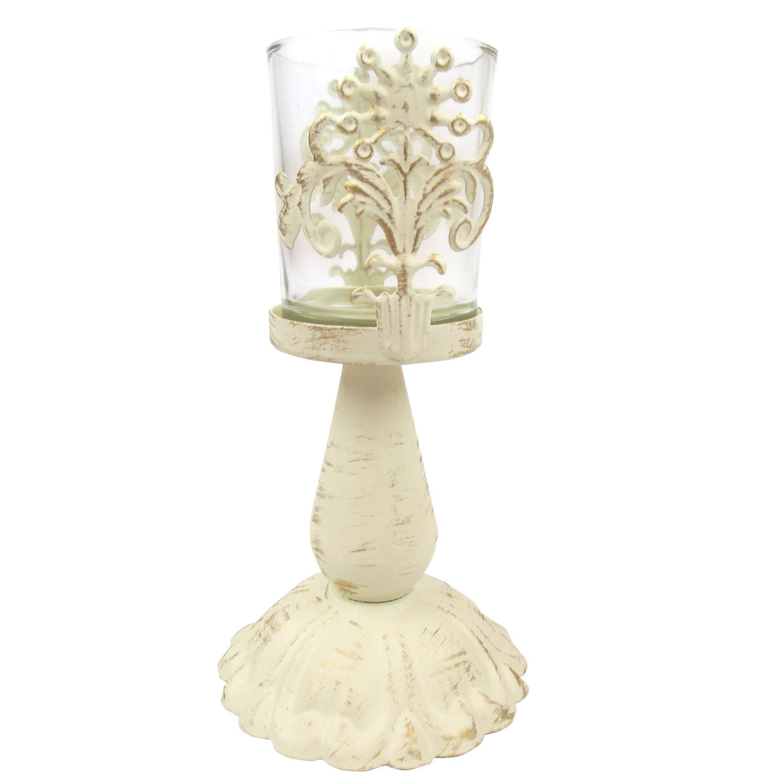 Shabby Chic Ivory Tealight Holders