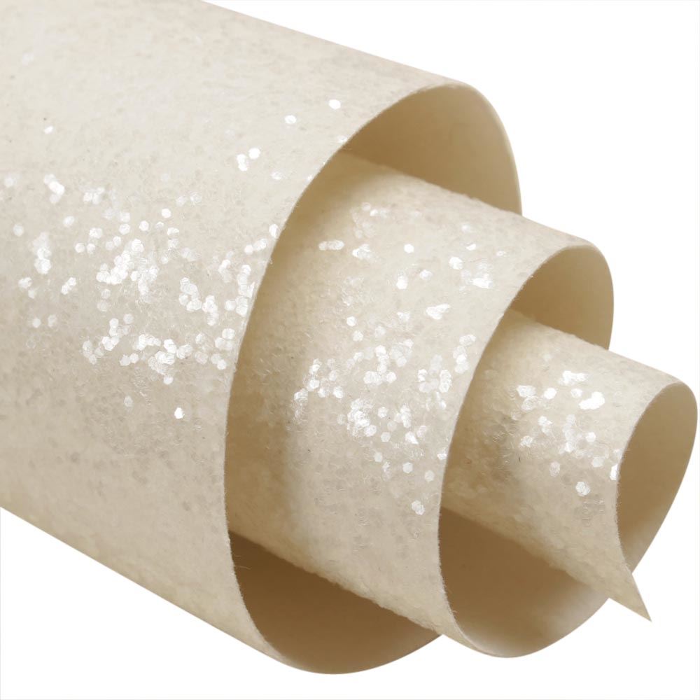 Chunky Glitter Fabric Wallpaper 16cm Borders