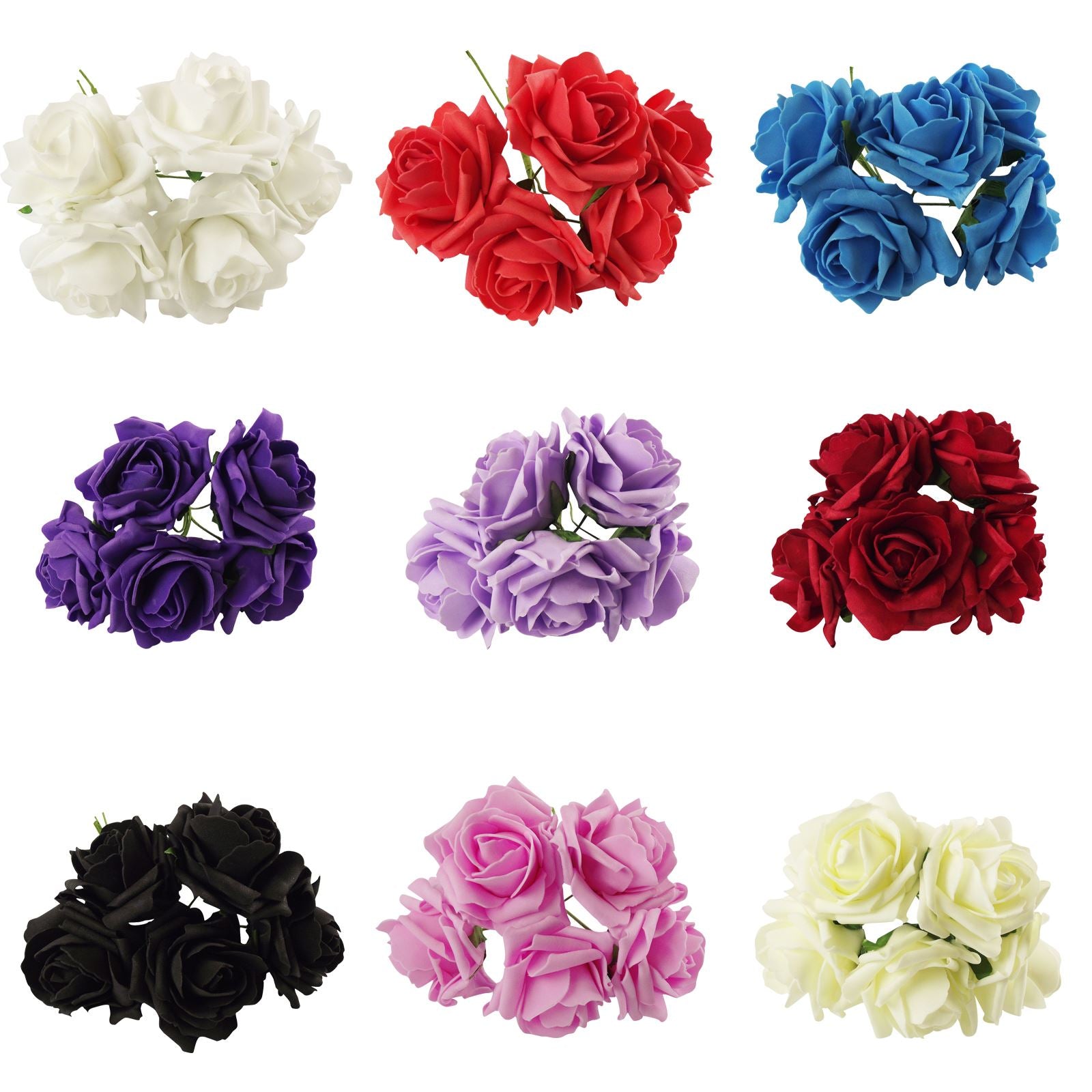 Stunning bundle of 5 Foam Roses