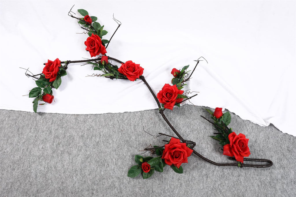 Rustic Branch Rose Garland