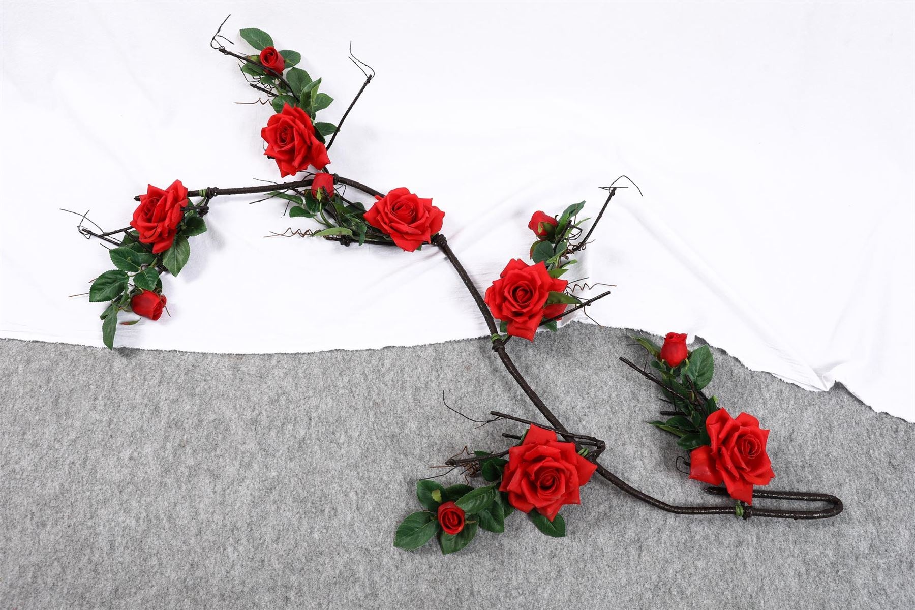 Rustic Branch Rose Garland