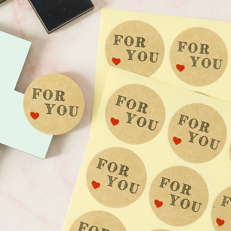 Sticker Sheets - Kraft Paper Self-Adhesive Envelope Seal Sticker FOR YOU