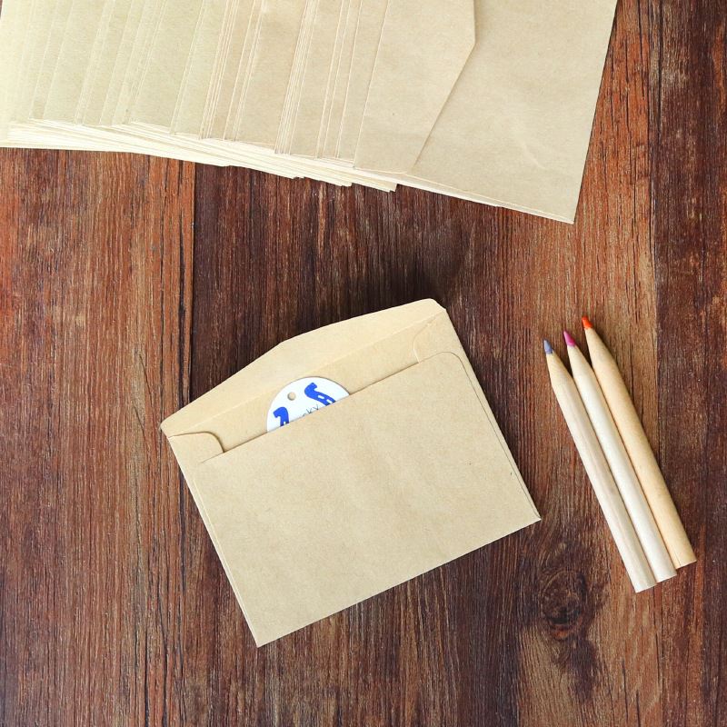 Mini 10cm Plain Kraft Gift Envelopes