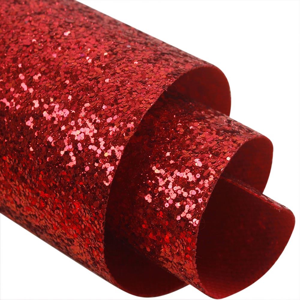 Chunky Glitter Fabric Wallpaper 16cm Borders