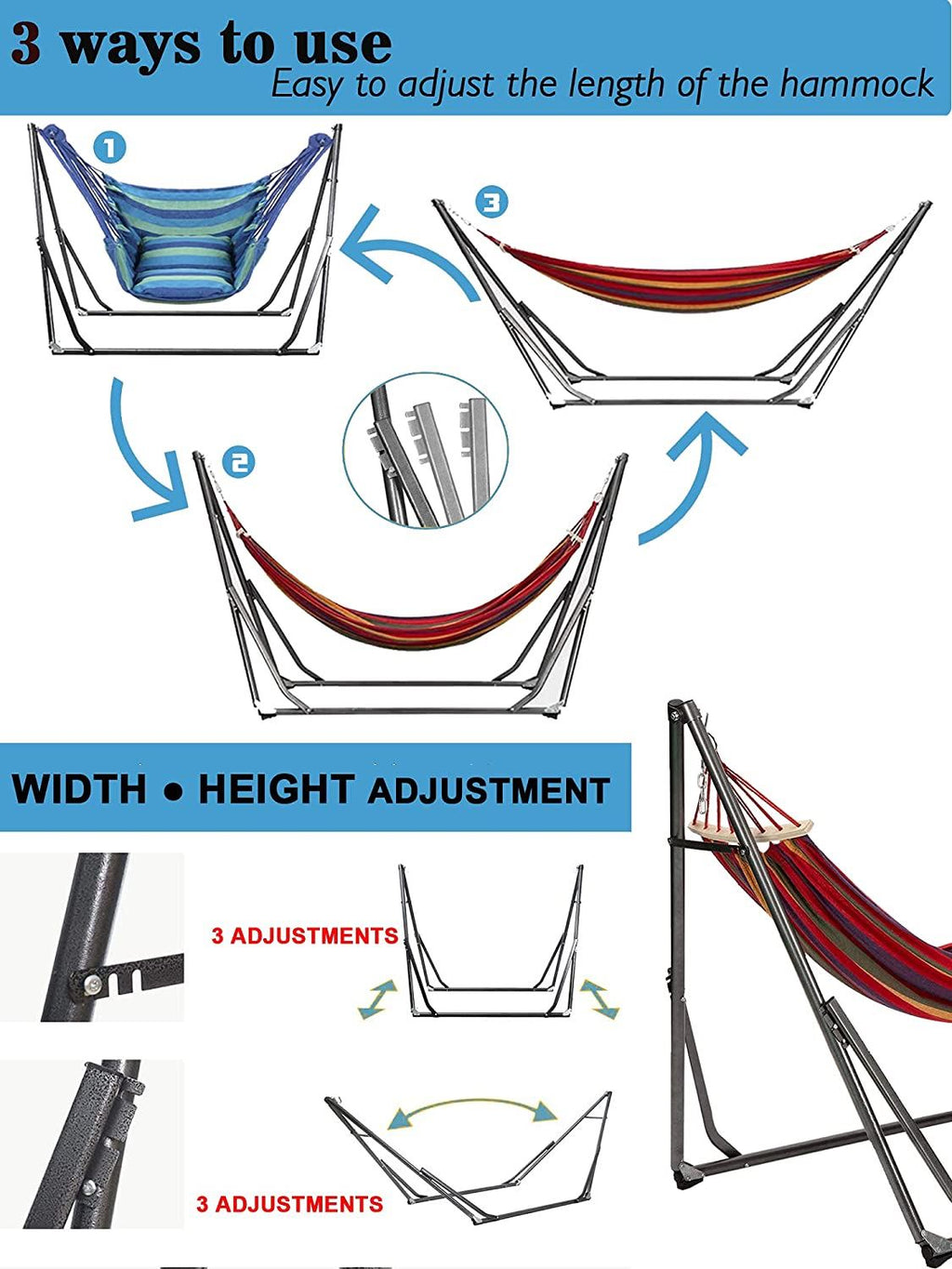 Premium Folding Hammock and Frame