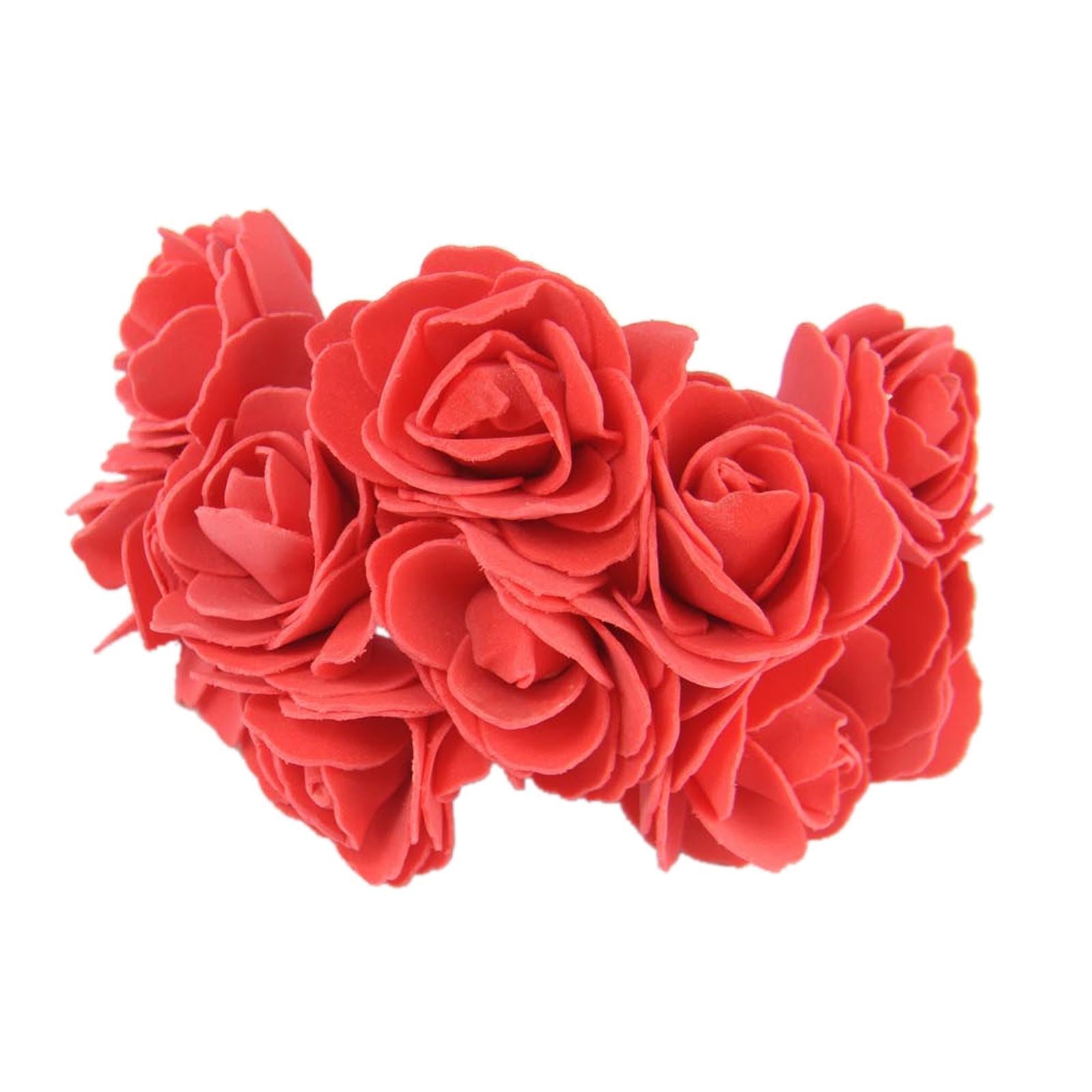 Bunch of 10 5cm Open Foam Roses
