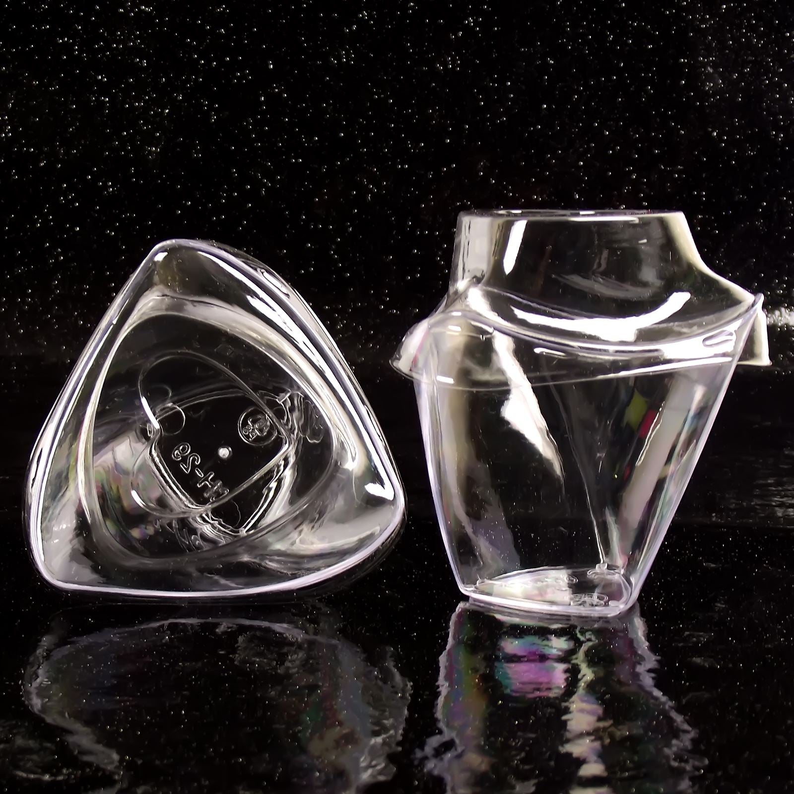 Canape Dishes Twisted Triangle 8cm Disposable Dessert Cups (P)