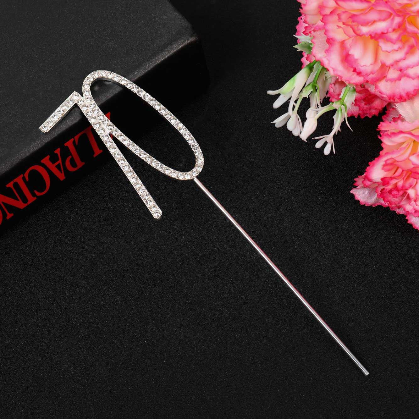 Premium Metal Diamante Number Cake Toppers