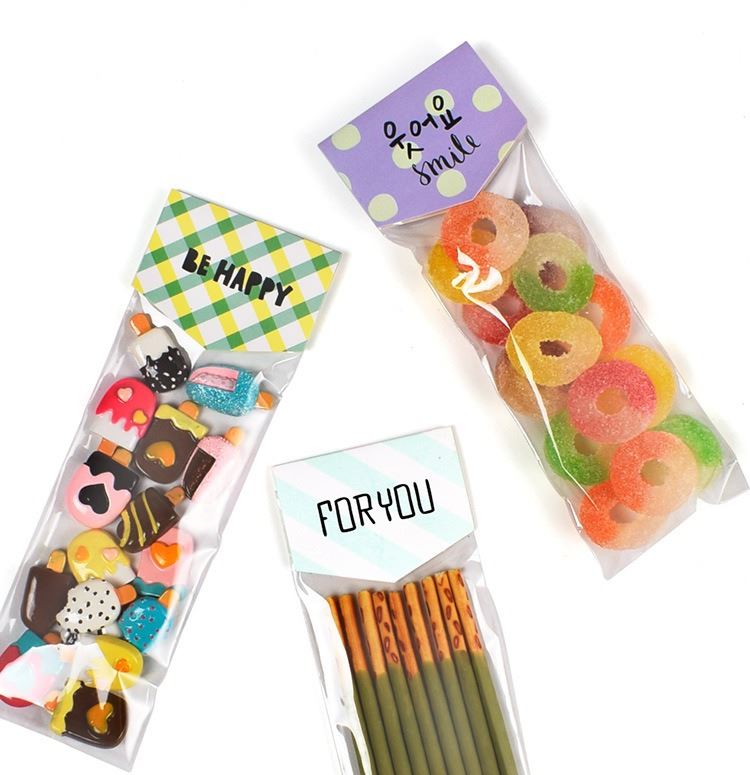 20x Long Slim Cellophane Bags with Card Tops