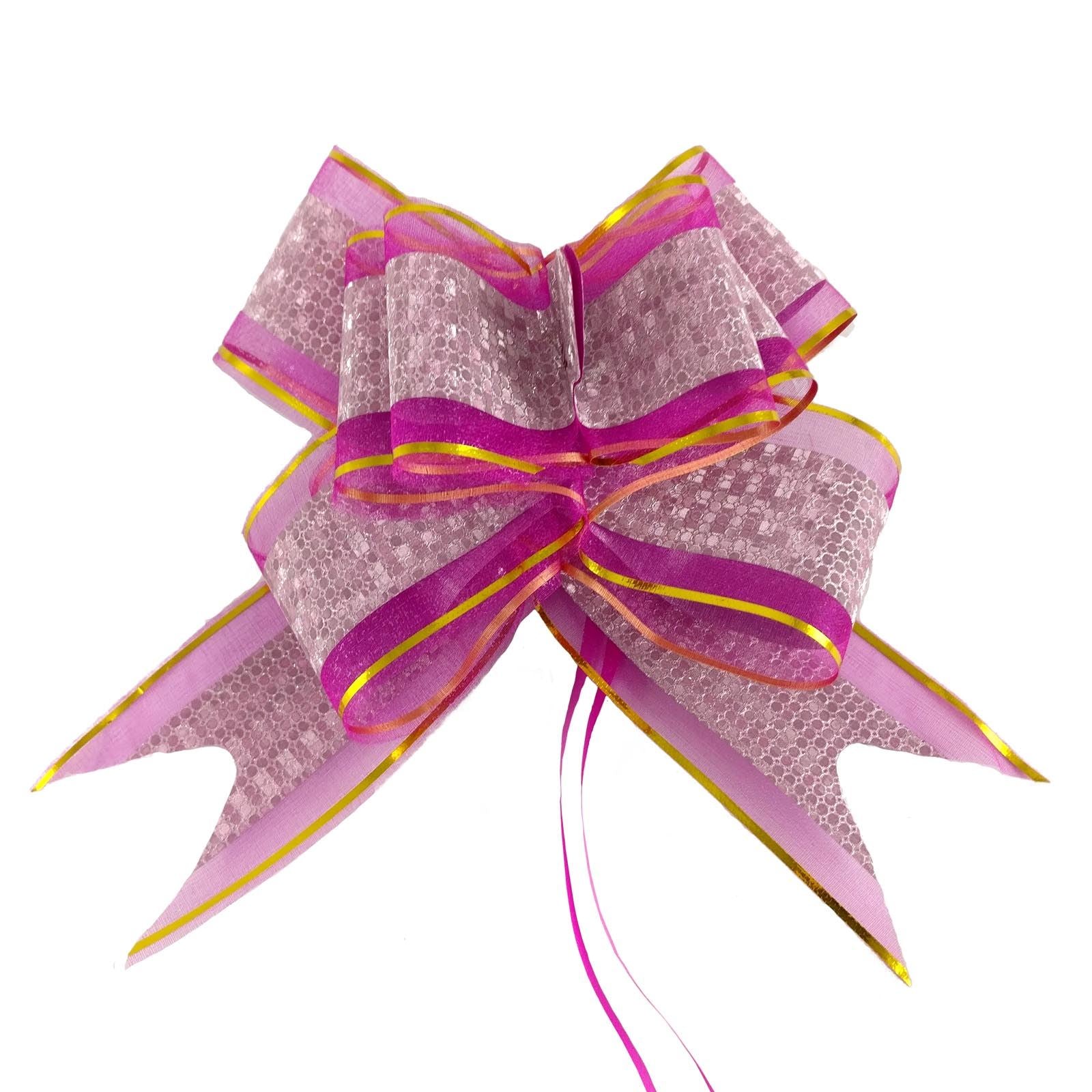 Extra Wide 70mm Metallic Organza Jumbo Butterfly Pull Bows